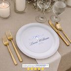 Ribbon & Cross Medallion | Name & Date | Personalized Baptism Plates