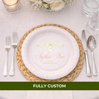 Ribbon & Cross Medallion | Name & Date | Personalized Baptism Plates