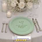 Dove | Name & Date | Personalized Baptism Plates