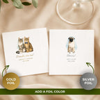 Watercolor Pet Portrait | Wedding Napkins