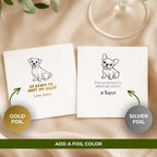 Pet Line Art Baby Announcement | Baby Shower Napkins