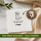 Pet Line Art Baby Announcement | Baby Shower Napkins
