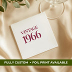 Vintage 1966 | Personalized 60th Birthday Napkins