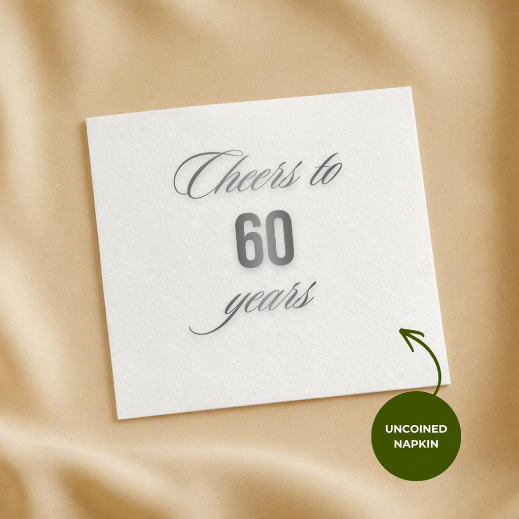 Cheers to 60 Years | Personalized 60th Birthday Napkins