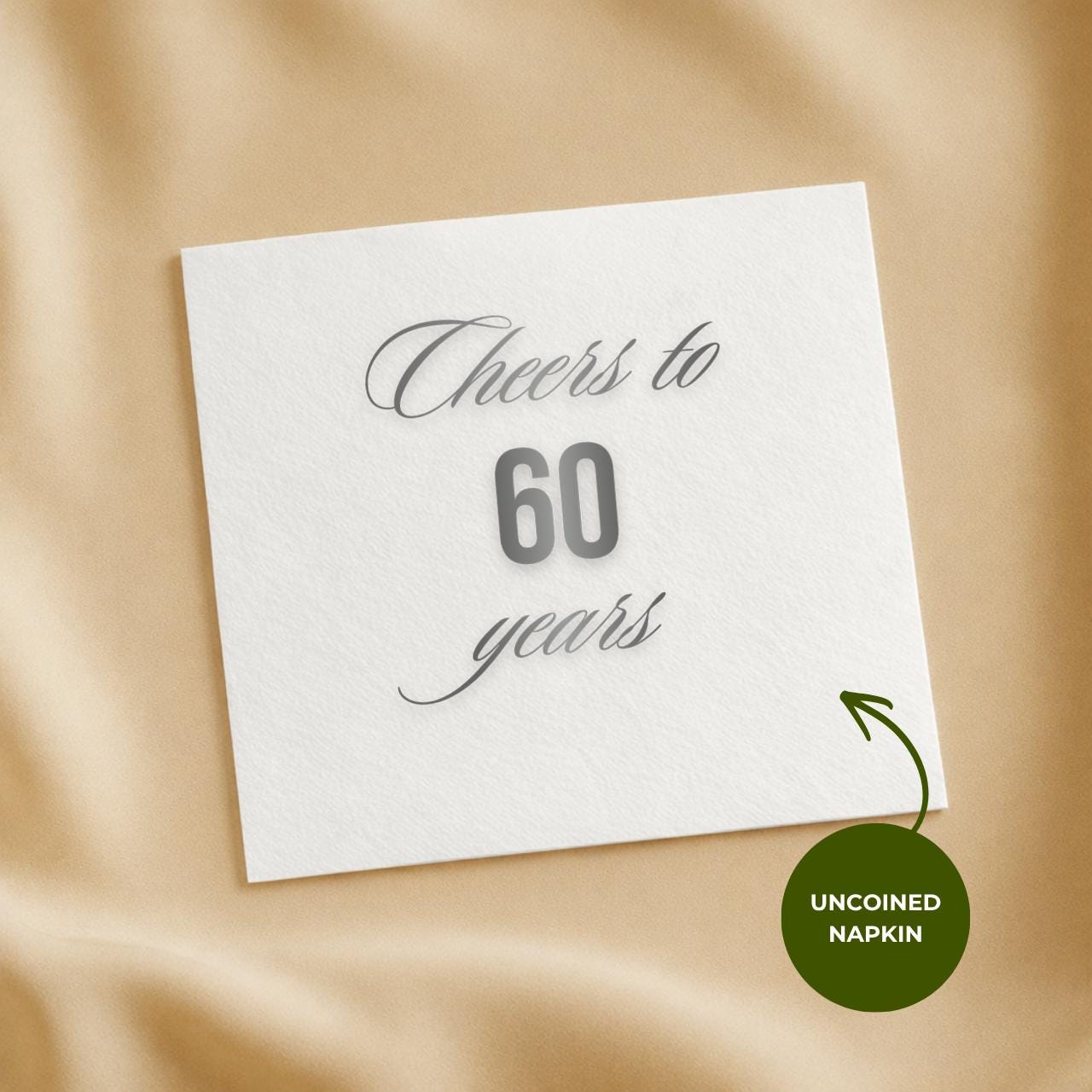 Cheers to 60 Years | Personalized 60th Birthday Napkins
