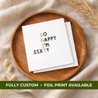 So Happy I'm 60 | Personalized 60th Birthday Napkins