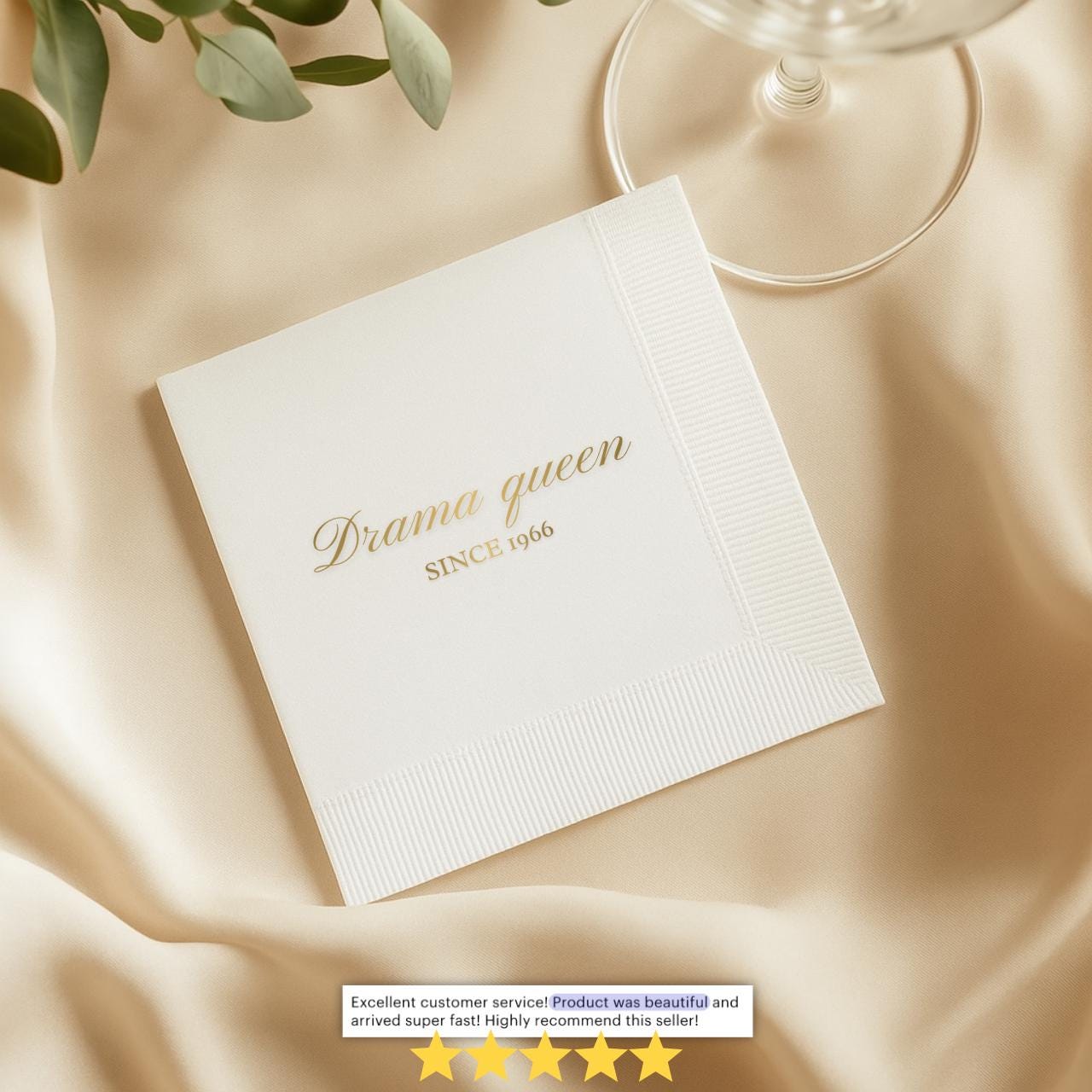 Drama Queen Since 1966 | Personalized 60th Birthday Napkins