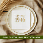 Vintage 1946 | Personalized 80th Birthday Napkins