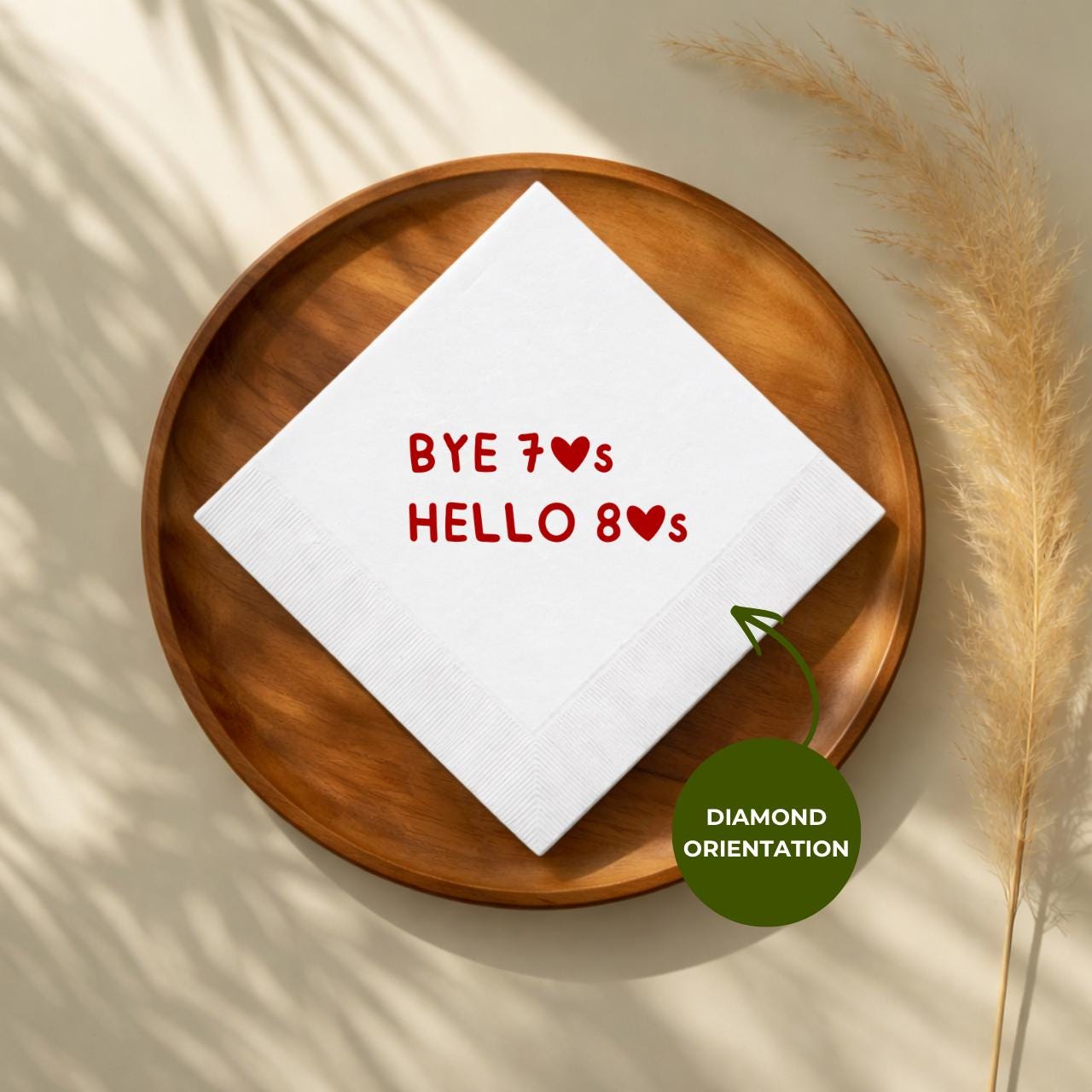Bye 70's Hello 80's | Personalized 80th Birthday Napkins