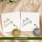 Hello Seventy | Personalized 70th Birthday Napkins
