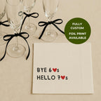 Bye 60's Hello 70's | Personalized 70th Birthday Napkins