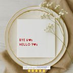 Bye 60's Hello 70's | Personalized 70th Birthday Napkins