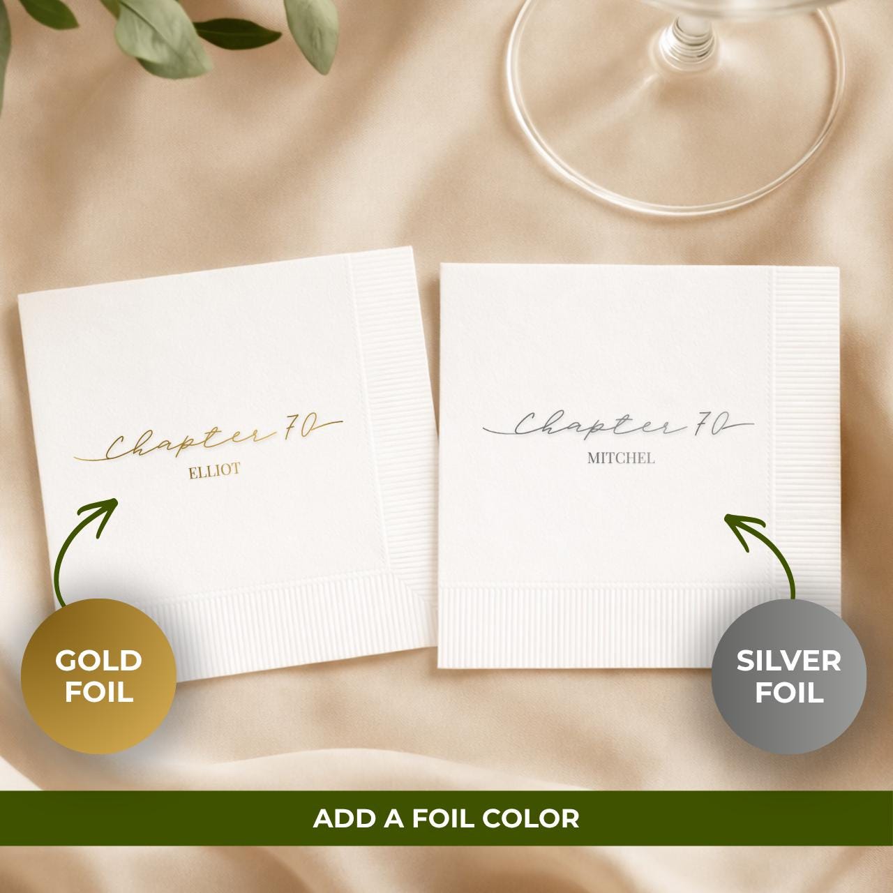 Chapter 70 | Personalized 70th Birthday Napkins