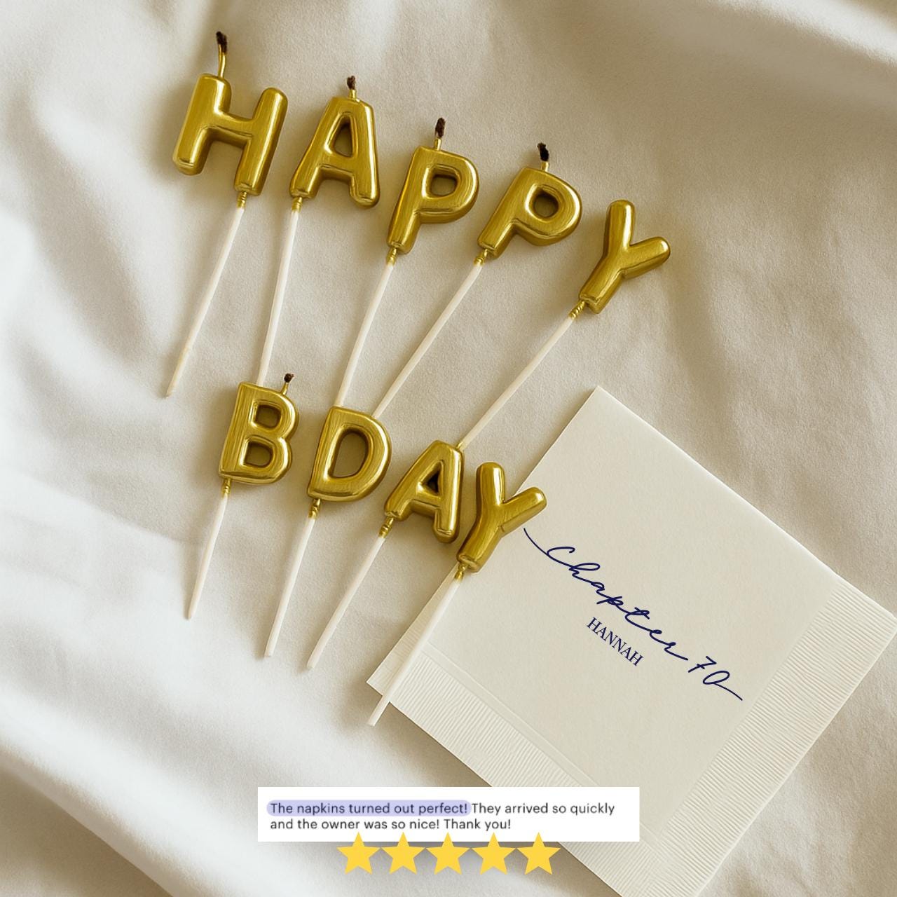 Chapter 70 | Personalized 70th Birthday Napkins