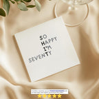 Shit So Happy I'm Seventy | 70th Birthday Napkins