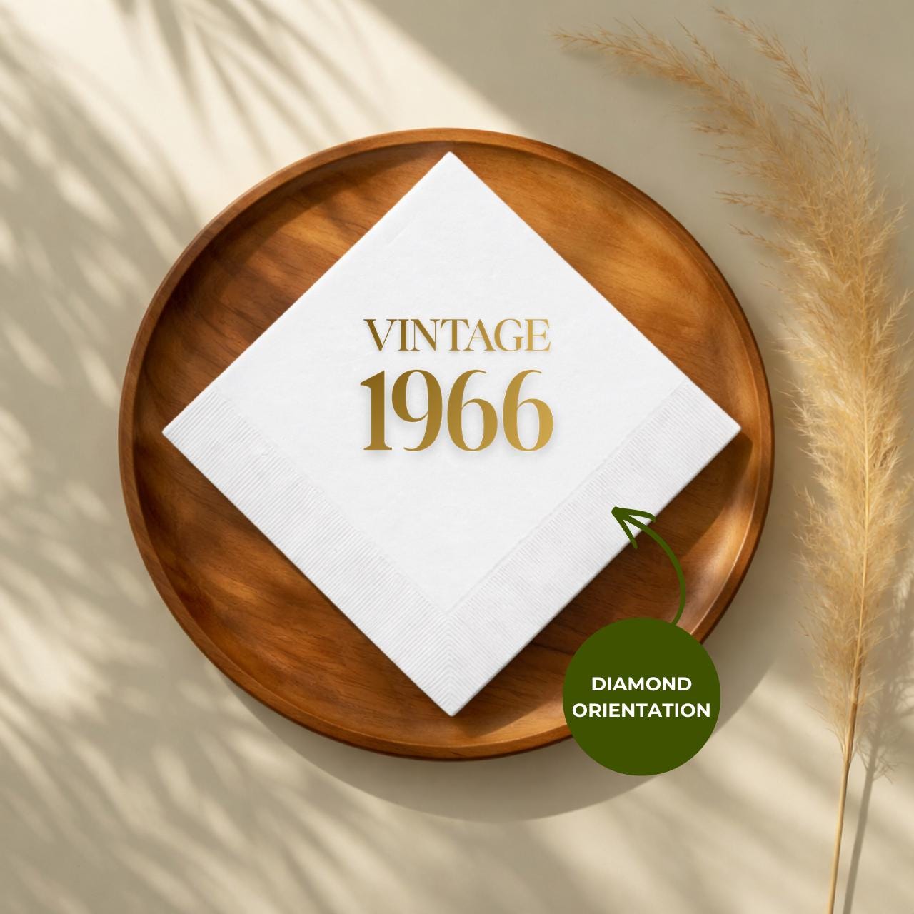 Vintage 1966 | Personalized 60th Birthday Napkins
