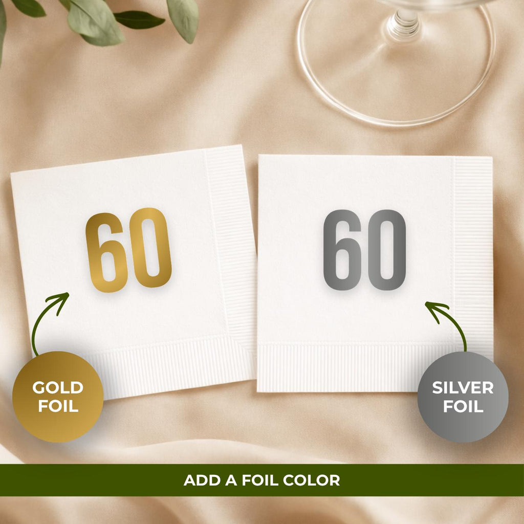 Personalized 60th Birthday Napkins