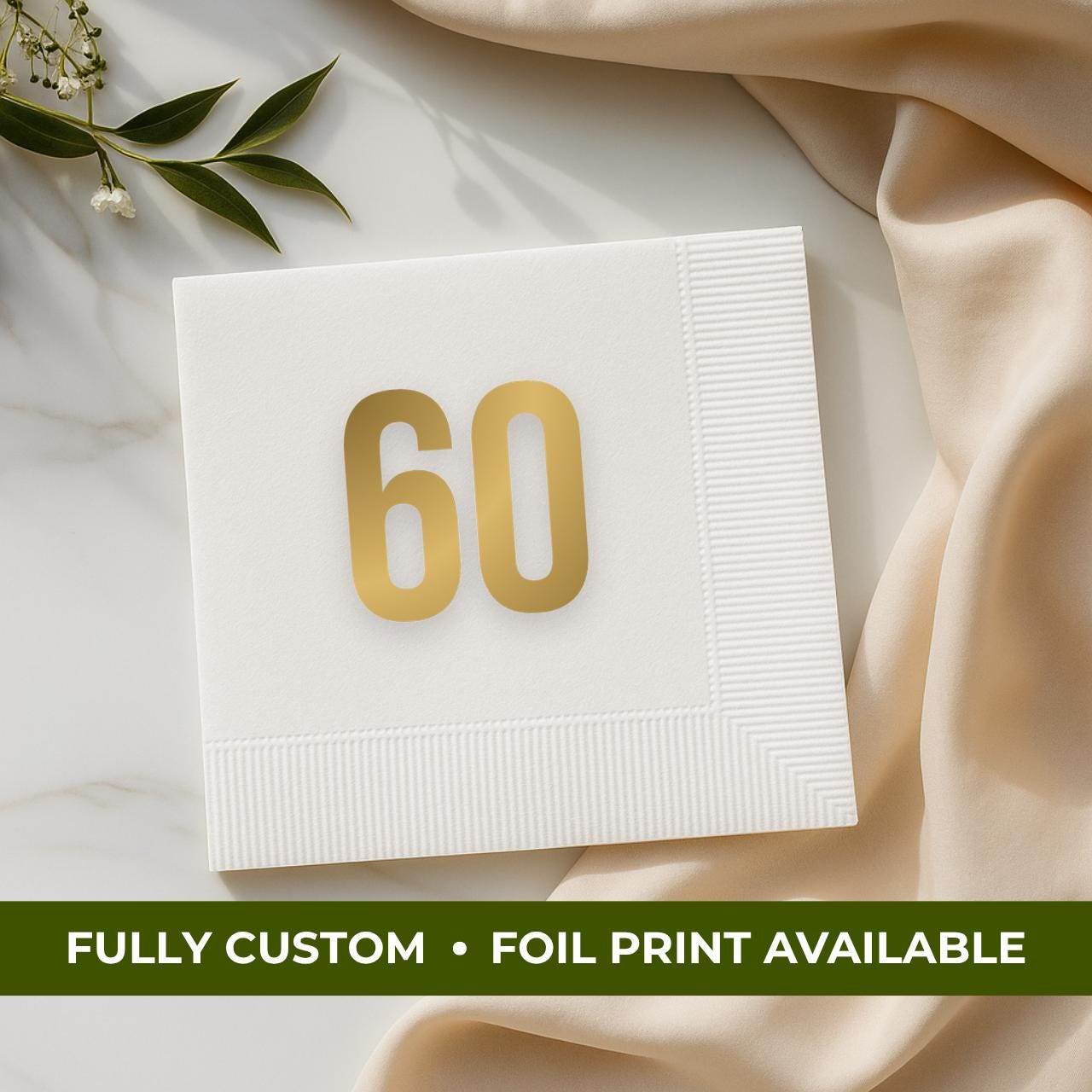 Personalized 60th Birthday Napkins