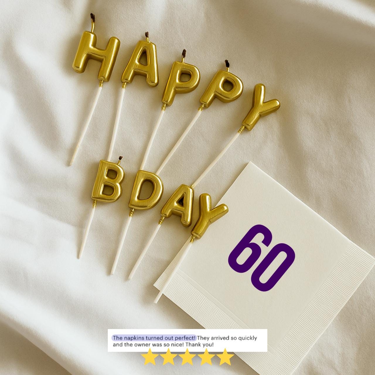 Personalized 60th Birthday Napkins