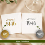 Vintage 1946 | Personalized 80th Birthday Napkins