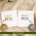 Vintage 1956 | Personalized 70th Birthday Napkins