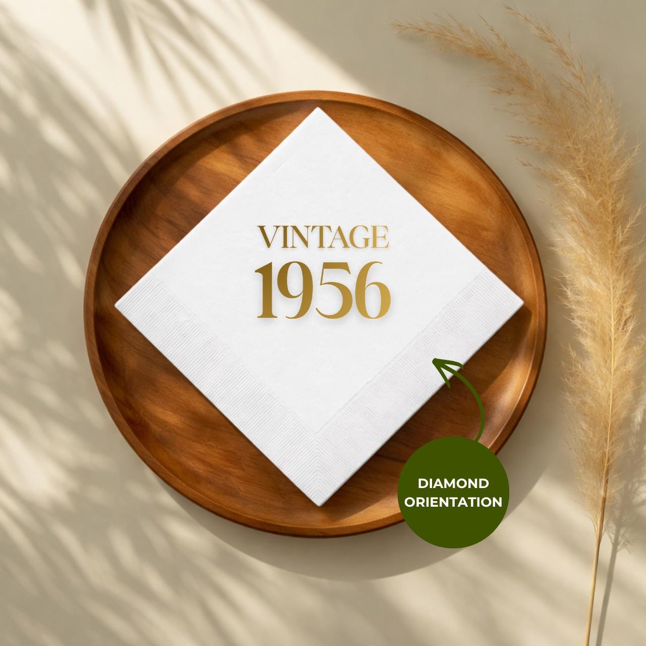 Vintage 1956 | Personalized 70th Birthday Napkins