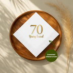 70 Years Loved | Personalized 70th Birthday Napkins