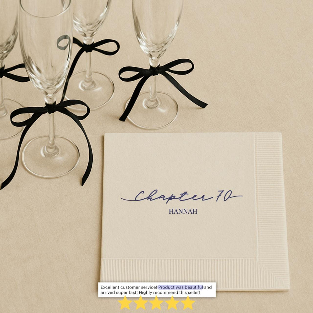 Chapter 70 | Personalized 70th Birthday Napkins
