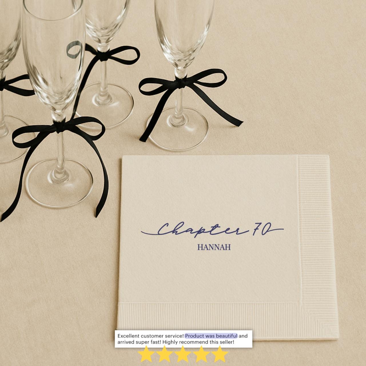Chapter 70 | Personalized 70th Birthday Napkins