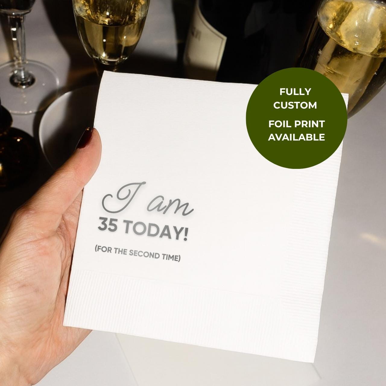I Am 35 Today, for the Second Time | 70th Birthday Napkins