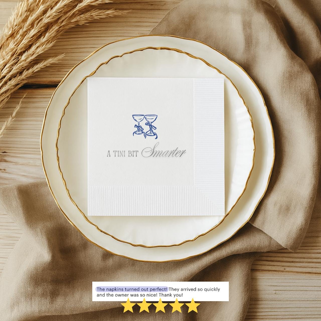 A Tini Bit Smarter | Custom Graduation Napkins