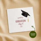 Name's Graduation | Grad Cap & Class Year | Personalized Graduation Napkins