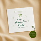 Cocktail & Bow | Name & Class Year | Personalized Graduation Napkins