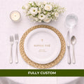 Minimal Gold Cross | Name & Date | Personalized Baptism Plates