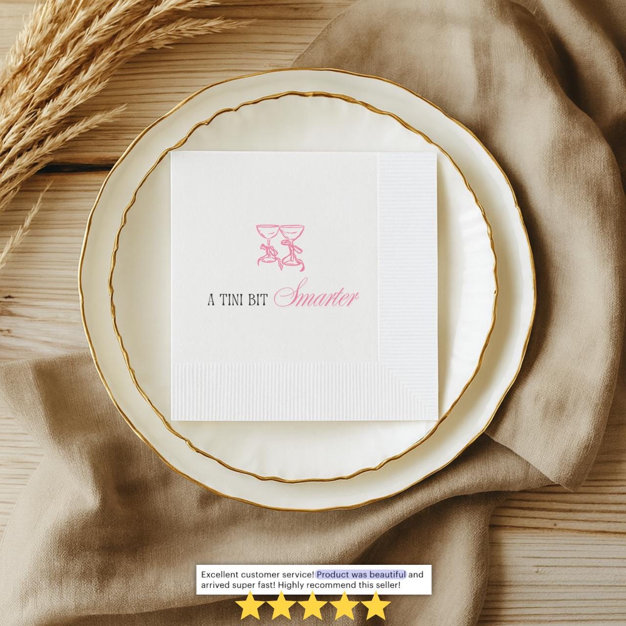 A Tini Bit Smarter | Custom Graduation Napkins