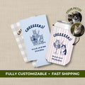 Cat in a Glass Cheers | Custom Cat Wedding Koozies
