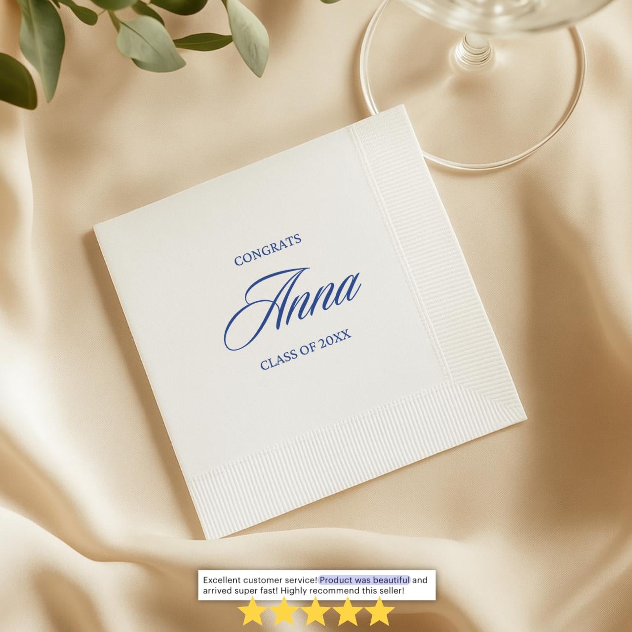 Congrats Name | Name & Class Year | Personalized Graduation Napkins