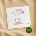 Grad Cap | Name, Class Year & School | Personalized Graduation Napkins