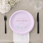 Bluebell Bow | Name & Date | Personalized Baptism Plates