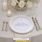God Bless Classic | Name & Date | Personalized Baptism Plates