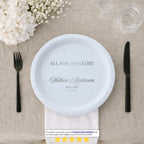 All For His Glory | Name & Date | Personalized Baptism Plates