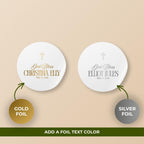God Bless Classic | Name & Date | Personalized Baptism Stickers