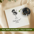 Dog in a Glass Drinks on Me | Custom Dog Wedding Napkins