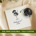 Dog in a Glass Drinks on Me | Custom Dog Wedding Napkins