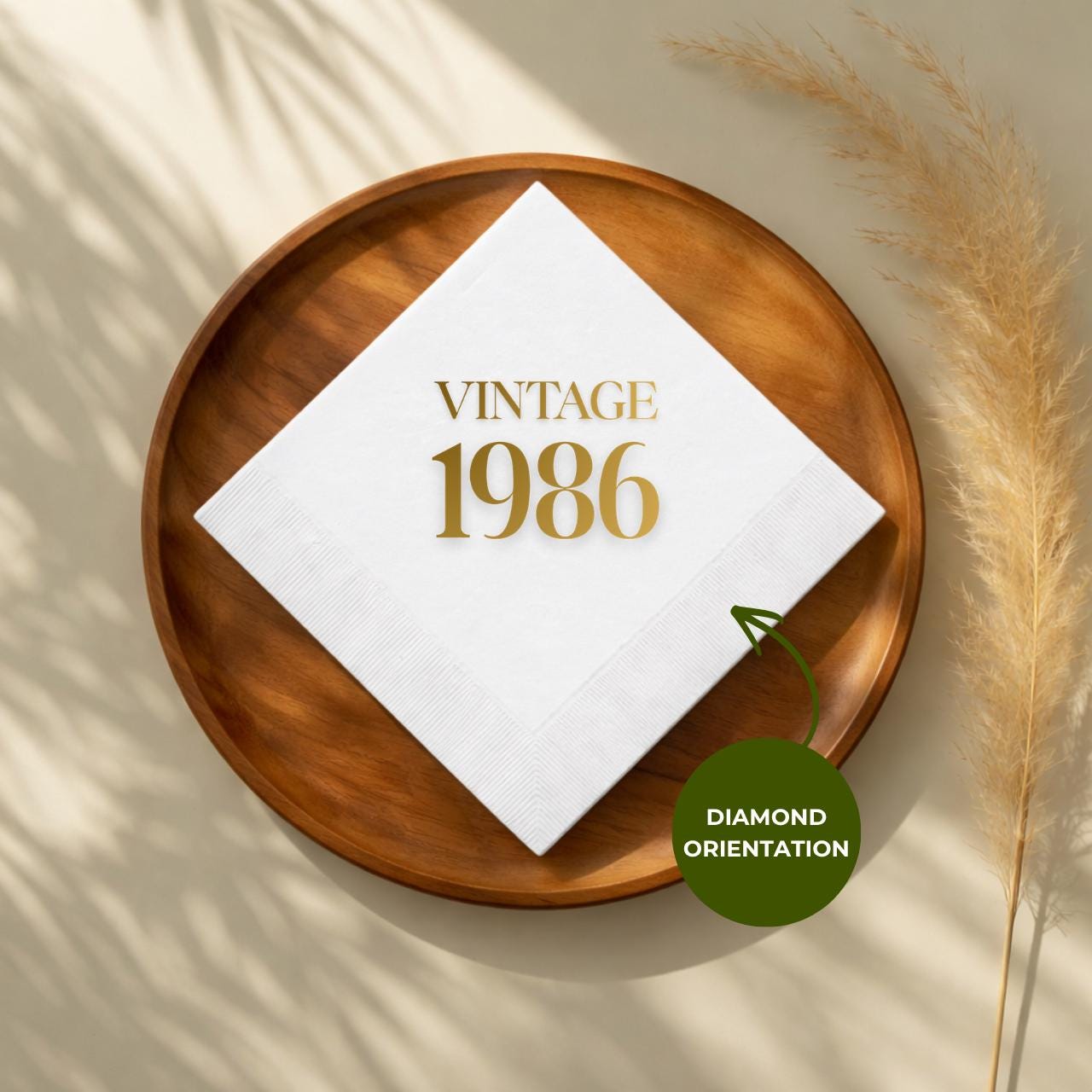 Vintage 1986 | Personalized 40th Birthday Napkins