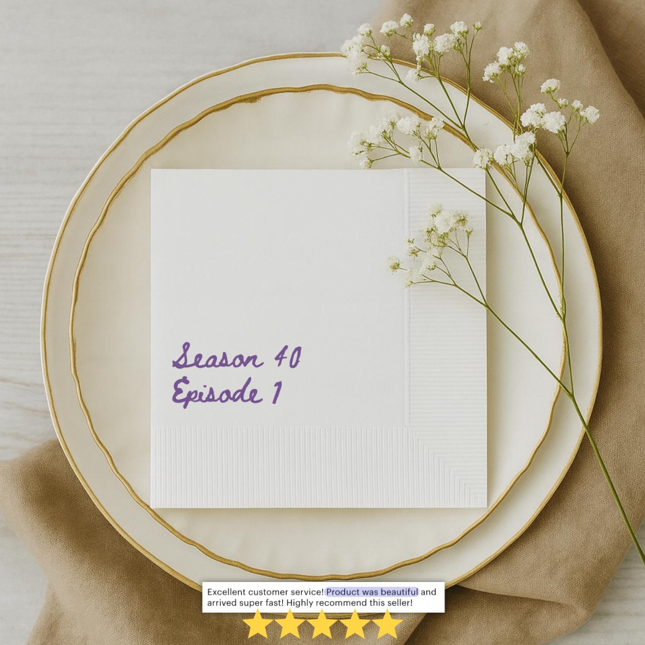 Season 40, Episode 1 | 40th Birthday Napkins