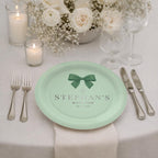 Satin Bow | Name & Date | Personalized Baptism Plates