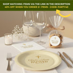 Simple Cross | Name & Date | Personalized Baptism Plates