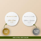 All For His Glory | Name & Date | Personalized Baptism Stickers