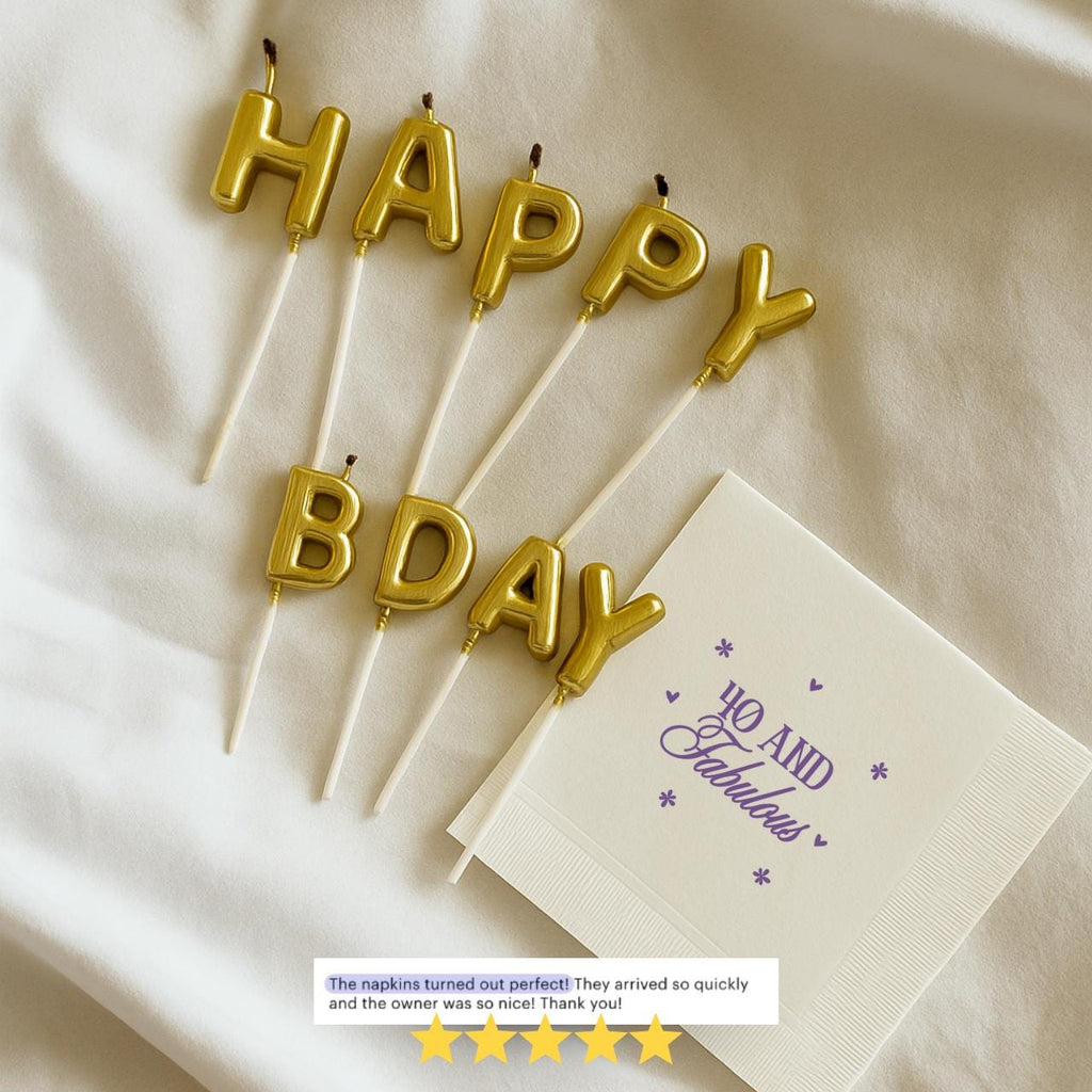 40 and Fabulous | Personalized 40th Birthday Napkins